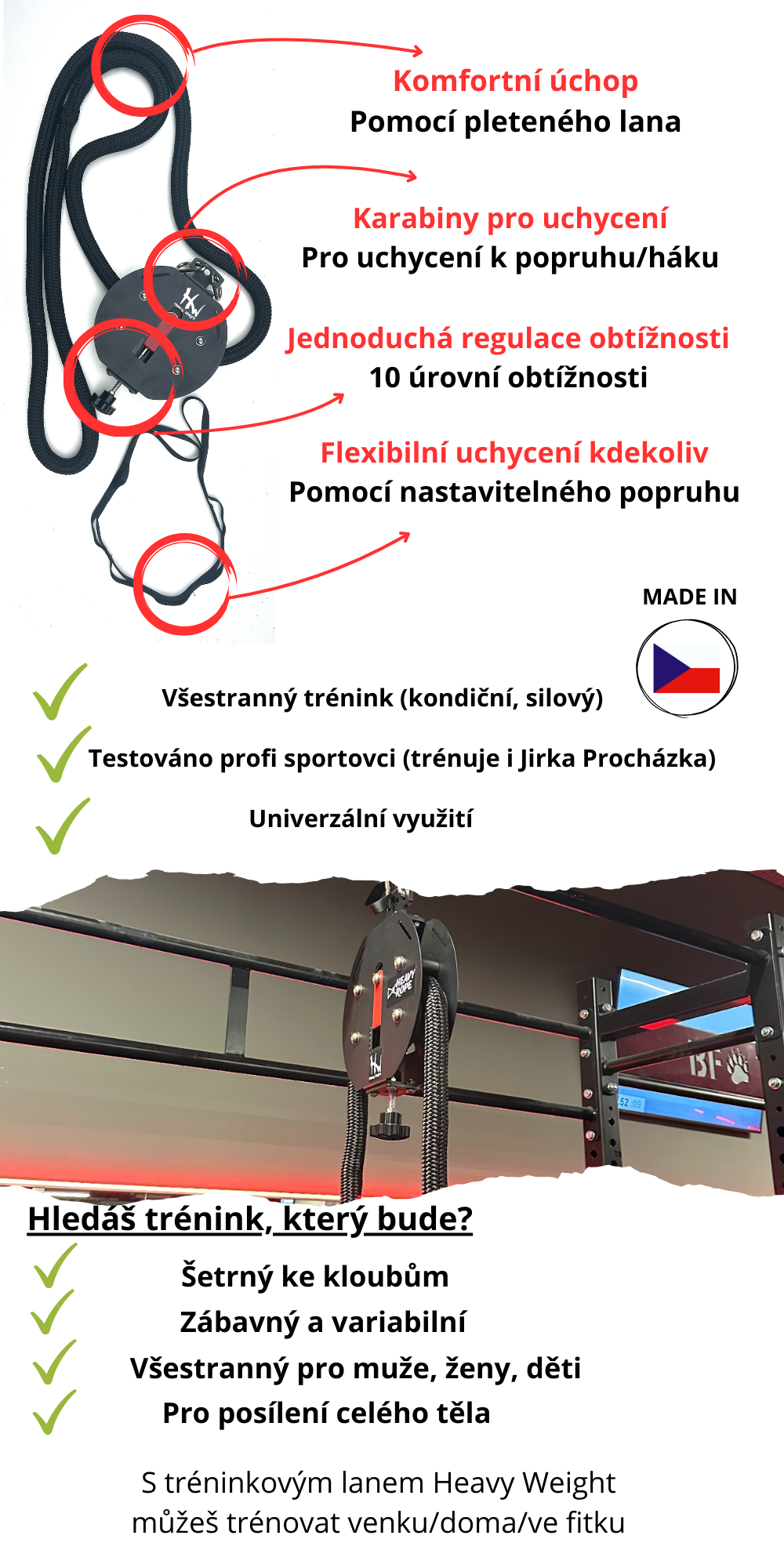 Tréninkové lano HeavyRope Heavy Weight banner